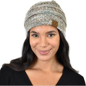 imageCC Trendy Warm Chunky Soft Stretch Cable Knit Beanie SkullyTaupe Multi