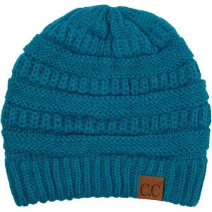 imageCC Trendy Warm Chunky Soft Stretch Cable Knit Beanie SkullyTeal