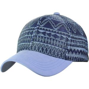 imageCC Unisex Abstract Navajo Weaved Panel Adjustable Precurved Baseball Cap HatBlue