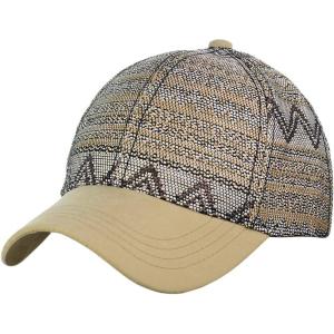 imageCC Unisex Abstract Navajo Weaved Panel Adjustable Precurved Baseball Cap HatBrown