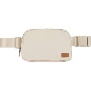 imageCC Unisex Adjustable Strap Waist Pouch Crossbody Belt Bag Fanny Pack BlackBeige