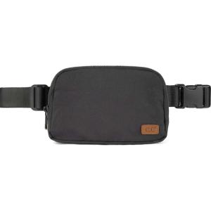 imageCC Unisex Adjustable Strap Waist Pouch Crossbody Belt Bag Fanny Pack BlackBlack