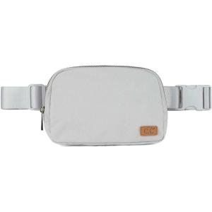 imageCC Unisex Adjustable Strap Waist Pouch Crossbody Belt Bag Fanny Pack BlackLight Gray