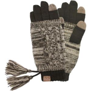 imageCC Unisex Cable Knit Winter Warm AntiSlip Touchscreen Texting Gloves6242 Brown