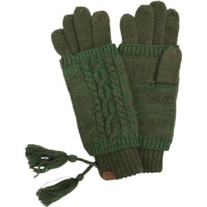 imageCC Unisex Cable Knit Winter Warm AntiSlip Touchscreen Texting Gloves6242 Olive