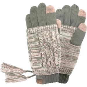 imageCC Unisex Cable Knit Winter Warm AntiSlip Touchscreen Texting Gloves6242 Rose