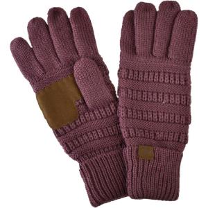 imageCC Unisex Cable Knit Winter Warm AntiSlip Touchscreen Texting GlovesCoco Berry