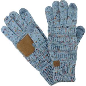 imageCC Unisex Cable Knit Winter Warm AntiSlip Touchscreen Texting GlovesConfetti Denim