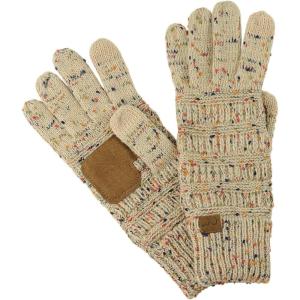 imageCC Unisex Cable Knit Winter Warm AntiSlip Touchscreen Texting GlovesConfetti Latte