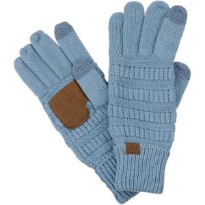 imageCC Unisex Cable Knit Winter Warm AntiSlip Touchscreen Texting GlovesDenim