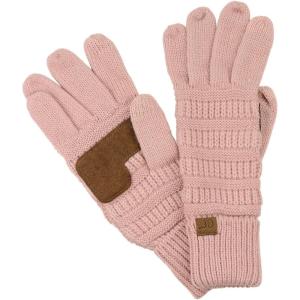 imageCC Unisex Cable Knit Winter Warm AntiSlip Touchscreen Texting GlovesIndi Pink