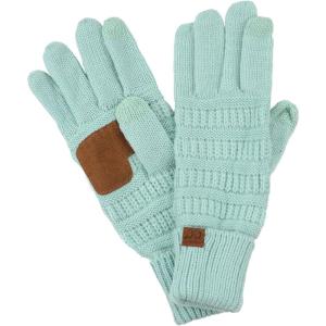 imageCC Unisex Cable Knit Winter Warm AntiSlip Touchscreen Texting GlovesMint