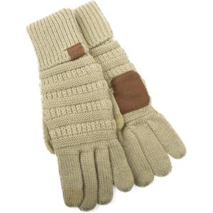 imageCC Unisex Cable Knit Winter Warm AntiSlip Touchscreen Texting GlovesNew Sage