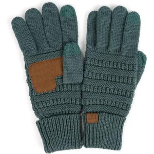 imageCC Unisex Cable Knit Winter Warm AntiSlip Touchscreen Texting GlovesPetrol Green