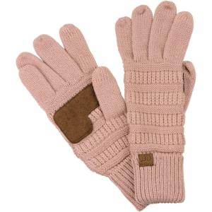 imageCC Unisex Cable Knit Winter Warm AntiSlip Touchscreen Texting GlovesRose