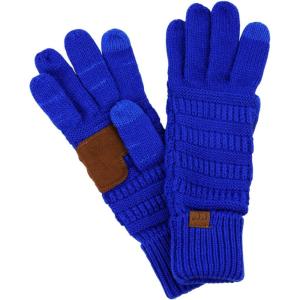 imageCC Unisex Cable Knit Winter Warm AntiSlip Touchscreen Texting GlovesRoyal