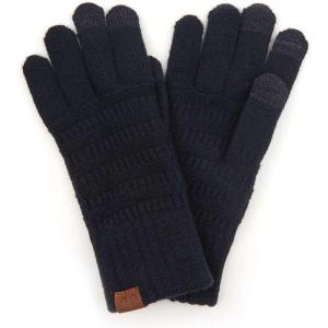 imageCC Unisex Cable Knit Winter Warm AntiSlip Touchscreen Texting GlovesSimple Black
