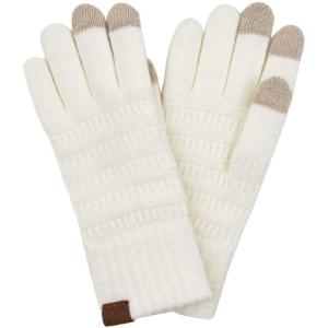 imageCC Unisex Cable Knit Winter Warm AntiSlip Touchscreen Texting GlovesSimple Ivory