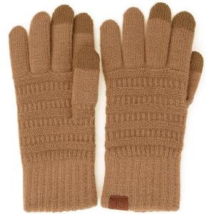 imageCC Unisex Cable Knit Winter Warm AntiSlip Touchscreen Texting GlovesSimple Nude