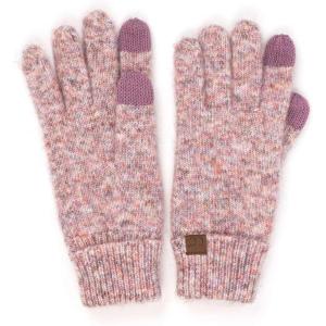imageCC Unisex Cable Knit Winter Warm AntiSlip Touchscreen Texting GlovesSimple Pastel Cotton Candy