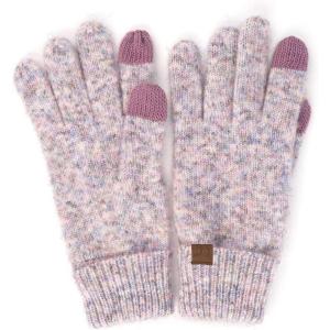 imageCC Unisex Cable Knit Winter Warm AntiSlip Touchscreen Texting GlovesSimple Pastel Lavender