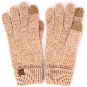 imageCC Unisex Cable Knit Winter Warm AntiSlip Touchscreen Texting GlovesSimple Pastel Sand