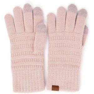 imageCC Unisex Cable Knit Winter Warm AntiSlip Touchscreen Texting GlovesSimple Rose