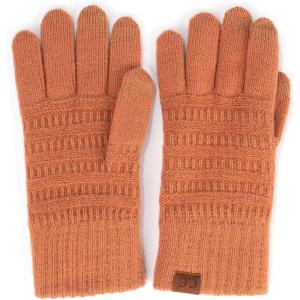 imageCC Unisex Cable Knit Winter Warm AntiSlip Touchscreen Texting GlovesSimple Sandstone