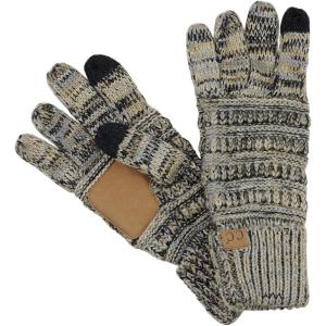 imageCC Unisex Cable Knit Winter Warm AntiSlip Touchscreen Texting GlovesTaupeBlackGray
