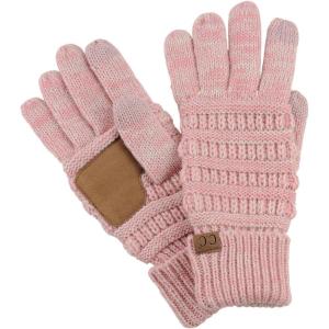 imageCC Unisex Cable Knit Winter Warm AntiSlip Touchscreen Texting GlovesTwo Tone Rose