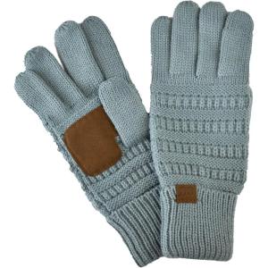imageCC Unisex Cable Knit Winter Warm AntiSlip Touchscreen Texting GlovesWinter Mint