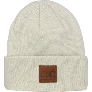 imageCC Unisex Plain Cuff Skull Cap Winter Knit Beanie HatBeige