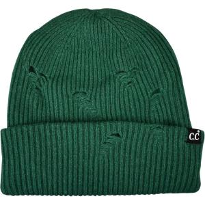 imageCC Unisex Plain Cuff Skull Cap Winter Knit Beanie HatDistressed Amazon Green