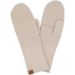 imageCC Waffle Knit Mittens For Women  Acrylic Stretchable Soft Warm Knit Cold weather Winter GlovesConvertible  Beige