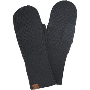 imageCC Waffle Knit Mittens For Women  Acrylic Stretchable Soft Warm Knit Cold weather Winter GlovesConvertible  Black