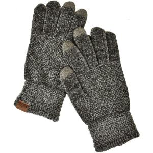 imageCC Winter Warm EcoFriendly Knit Chenille Touchscreen Texting GlovesDark Olive