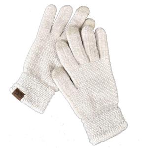 imageCC Winter Warm EcoFriendly Knit Chenille Touchscreen Texting GlovesIvory