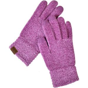 imageCC Winter Warm EcoFriendly Knit Chenille Touchscreen Texting GlovesLavender