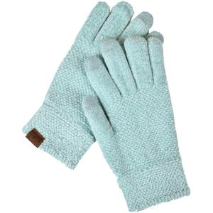 imageCC Winter Warm EcoFriendly Knit Chenille Touchscreen Texting GlovesMint