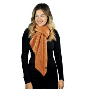 imageCC Womens Boucle Knit Bias Cut Whipstitched Edged Long Scarf WrapRust