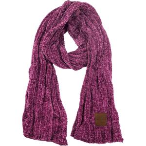 imageCC Womens Ultra Soft Chenille Ribbed Thick Warm Knit Shawl Wrap ScarfLavender