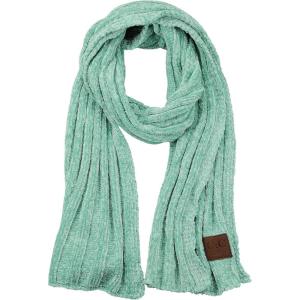 imageCC Womens Ultra Soft Chenille Ribbed Thick Warm Knit Shawl Wrap ScarfMint