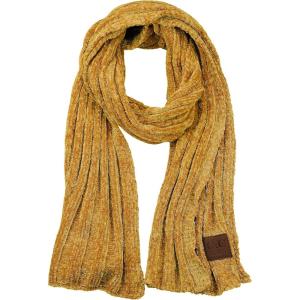 imageCC Womens Ultra Soft Chenille Ribbed Thick Warm Knit Shawl Wrap ScarfMustard