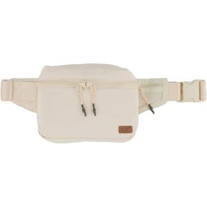 imageCC Zipper Fanny Pack For Women Unisex  Daily Waist Crossbody Belt bag With Adjustable Strap BurgundyBeige
