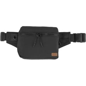 imageCC Zipper Fanny Pack For Women Unisex  Daily Waist Crossbody Belt bag With Adjustable Strap BurgundyBlack