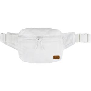 imageCC Zipper Fanny Pack For Women Unisex  Daily Waist Crossbody Belt bag With Adjustable Strap BurgundyWhite