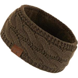 imageWinter CC Confetti Warm Fuzzy Fleece Lined Thick Knit Headband Headwrap Hat CapSolid New Olive