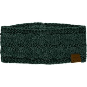 imageWinter CC Confetti Warm Fuzzy Fleece Lined Thick Knit Headband Headwrap Hat CapSolid Teal Gray