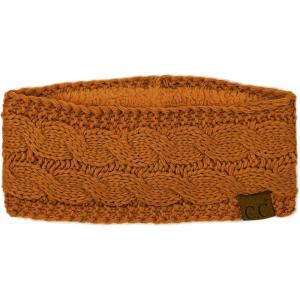 imageWinter CC Confetti Warm Fuzzy Fleece Lined Thick Knit Headband Headwrap Hat CapSolid Toast Almond