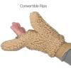 imageCC Women Fuzzy Lined Sherpa Cuff Warm Winter Beanie and Mitten SetDk Camel